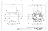 EL11203, 0.25Hp, 1725 RPM, 115/230 V, 1 Ph, 60 Hz, OPEN (ODP), Frame 48, 34F351R064G1 - Electric Motors - BALDOR - electric motors - [product_tags]- motor electric - moteur électrique - moteurs - drive - replacement - venmar - hvac - méchoui - capacitor - condensateur - fan