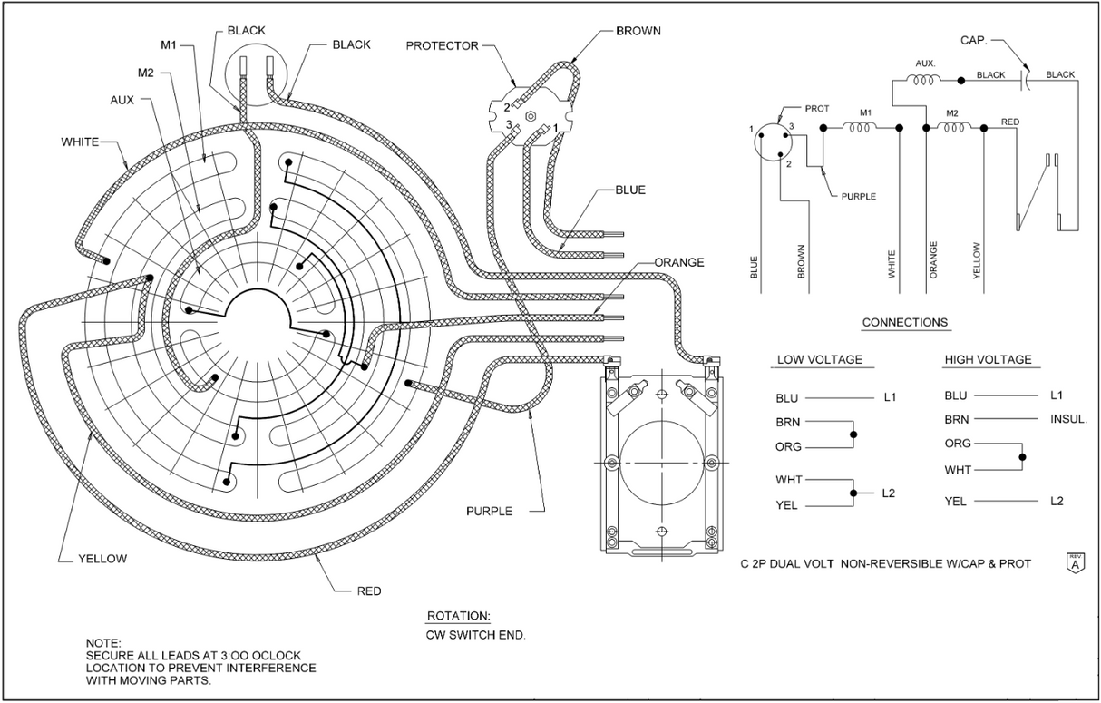 EU03, Commercial Pump Motors, 1/2Hp, 3450 RPM, 115/208-230V, 1PH, 50/60Hz, TEFC, Frame 56J, C063HMR5044013J - Electrical Motors - E-Motor Nations - electric motors - [product_tags]- motor electric - moteur électrique - moteurs - drive - replacement - venmar - hvac - méchoui - capacitor - condensateur - fan