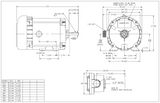 G651, 0.33 HP, 1725 RPM, 115/208‑230 V, 1 Ph, 60 Hz, EPFC, Frame 56, 056C17G5315 - EXPLOSION PROOF MOTORS - LEESON - electric motors - [product_tags]- motor electric - moteur électrique - moteurs - drive - replacement - venmar - hvac - méchoui - capacitor - condensateur - fan