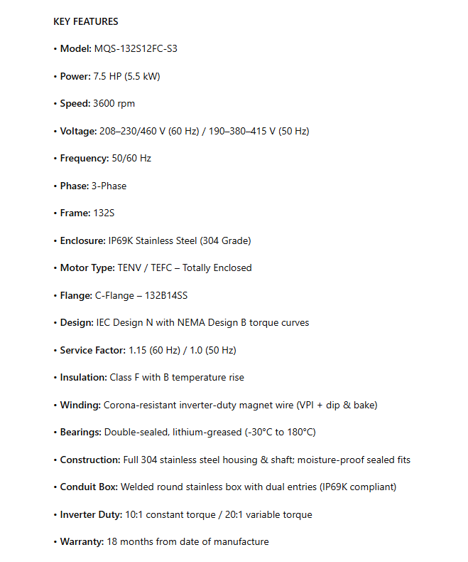 MQS-132S12FC-S3-C FLANGE