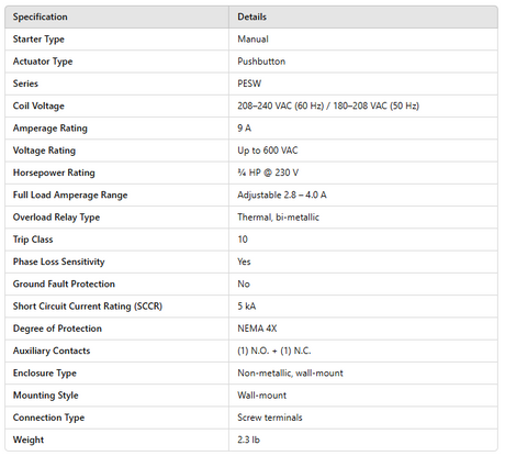 PESW-B9V24EX-R60