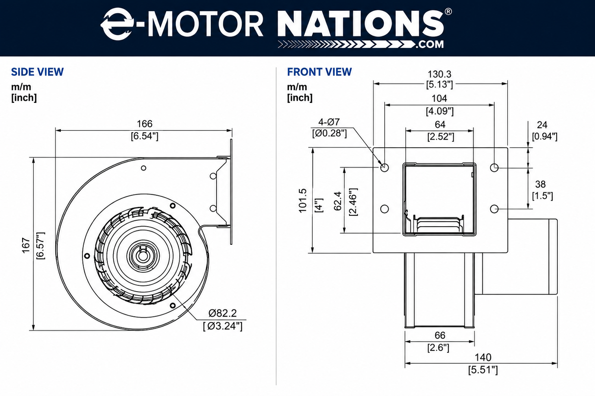 PTDP6, Centrifugal Blower, 1/30 Hp, 2880 RPM, 230 V, 1 Ph, PSC Blower