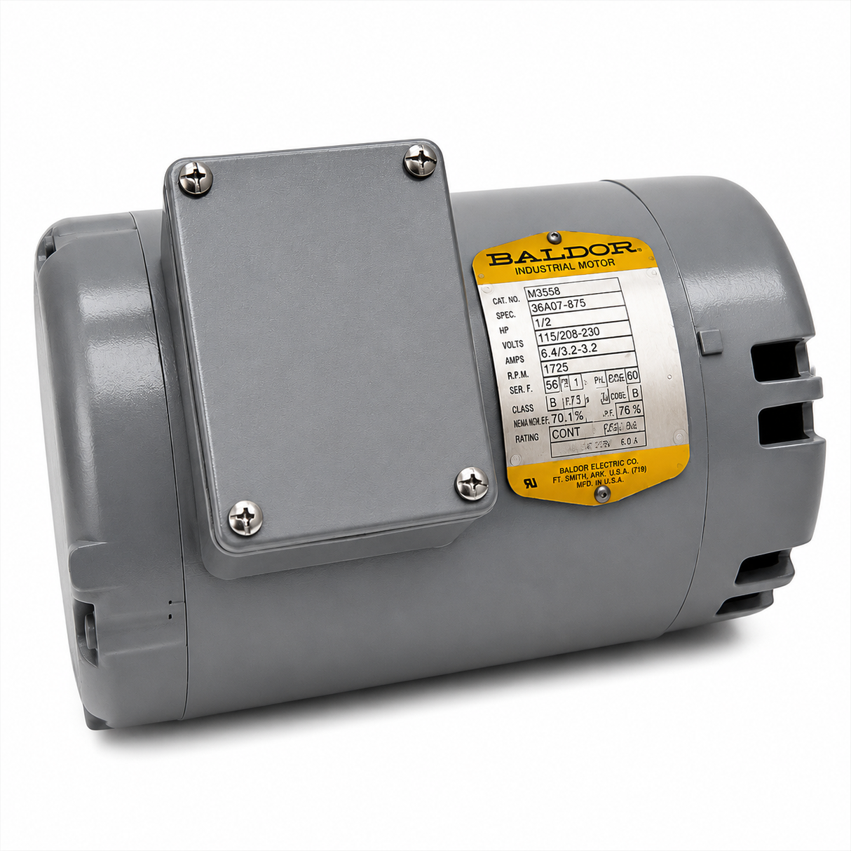 Refurbished-35F338‑485, 2 Hp, 3450 RPM, 575 V, 3 Ph, 60 Hz, Frame 56C, Face‑Mount