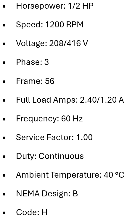 310306, Leroy Somer, 1/2Hp, 1200 Rpm, 208-416V, Frame: 56, Tefc, - Electrical Motors - E-Motor Nations - electric motors - [product_tags]- motor electric - moteur électrique - moteurs - drive - replacement - venmar - hvac - méchoui - capacitor - condensateur - fan