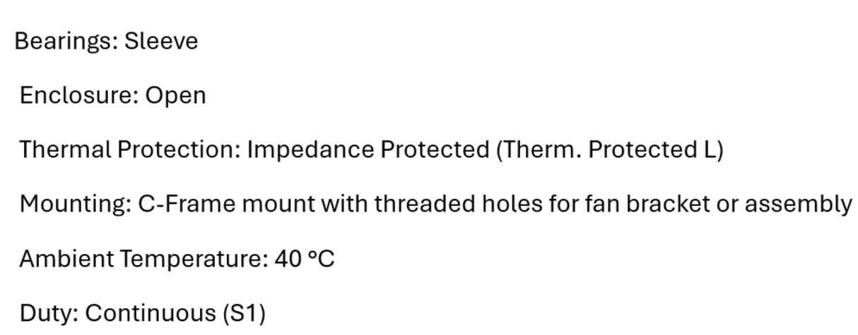 J329, 5A143-27, Magnetek, 1/70 Hp, 3000 Rpm, 240 Volts, Frame: C-frame,