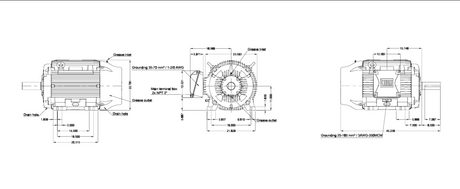 HT125504NPRBW22, Weg, 125 Hp, 1785 Rpm, 575 Volts, Frame:444/5T, TEFC,