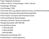 DP-2P20A120, Rotom, Magnetic Contactor, 2 Poles,20 Amps,120V Box lung, - ACCESSORIES MOTORS & PARTS - E-Motor Nations - electric motors - [product_tags]- motor electric - moteur électrique - moteurs - drive - replacement - venmar - hvac - méchoui - capacitor - condensateur - fan