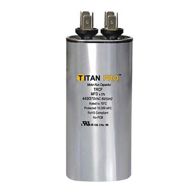 TRCF30, 30 µF, 440/370 V, Round Run Capacitor - Capacitors - Titan Pro - electric motors - [product_tags]- motor electric - moteur électrique - moteurs - drive - replacement - venmar - hvac - méchoui - capacitor - condensateur - fan
