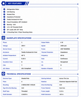 UB596, 6 W, 1550 RPM, 230 V, 1 Ph, TEAO, Unit Bearing