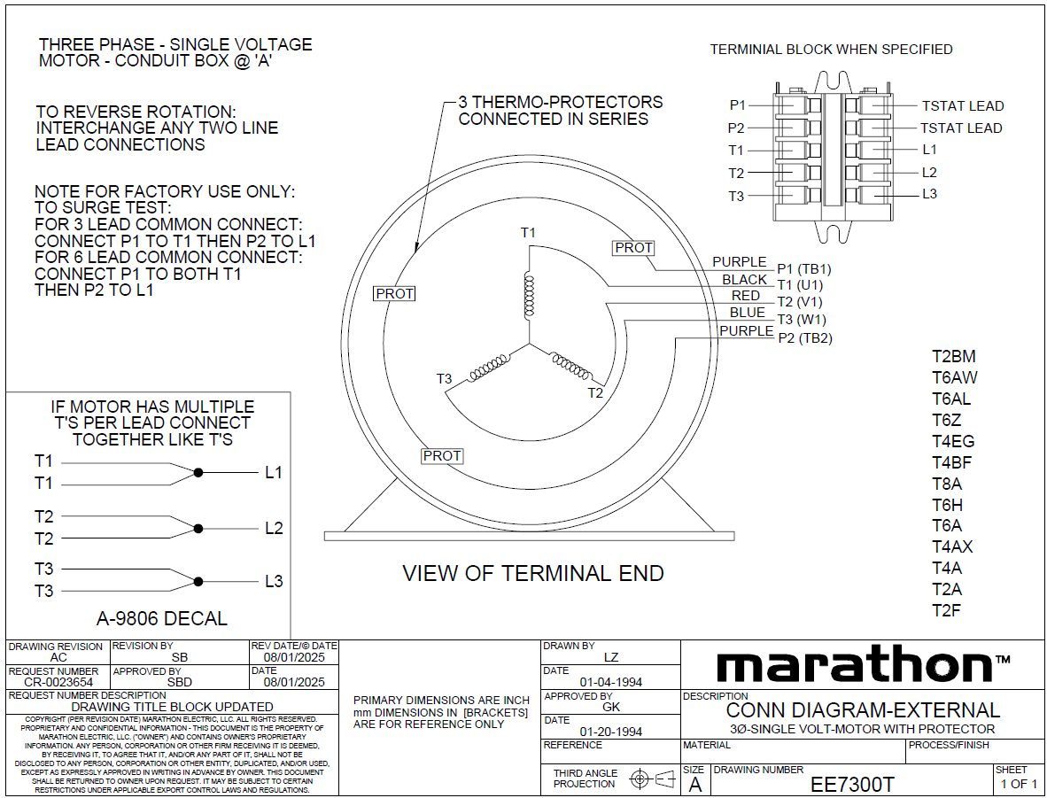 Y560, 7.5Hp, 1800 RPM, 575 V, 3 Ph, 60 Hz, TENV, Frame 213TC, 213THTL7736