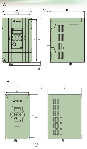 M-VFD004M11A, (M Series) 1/2Hp 0.373kW (CT 2.5A) / 3/4Hp 0.559kW (VT 3A), 2.5/3A, 1 Ø 115VAC,0-400.00Hz (o/p), (V/Hz, SVC), IP20, Frame A2 - AC DRIVES - E-Motor Nations - electric motors - [product_tags]- motor electric - moteur électrique - moteurs - drive - replacement - venmar - hvac - méchoui - capacitor - condensateur - fan