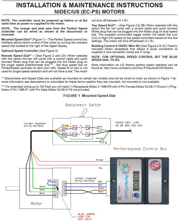 KIT87,PS-UI, PerfectSpeed User Interface, ECM Motors, Z2983766500000L ...