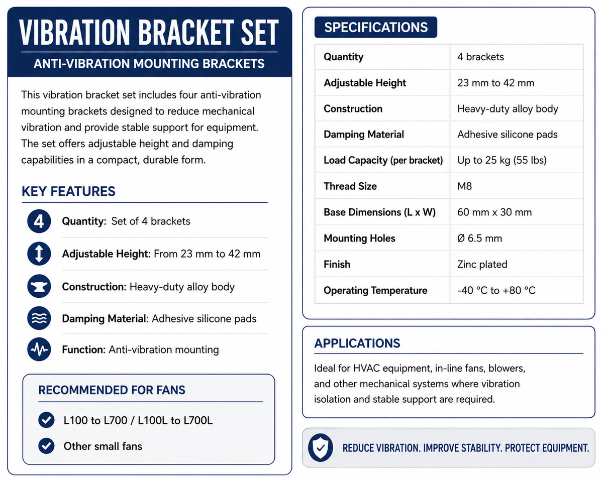 V100, Vibration Bracket Set of 4