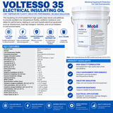 Voltesso 35 – 18.9 L, Electrical Insulating Oil, Di-électric. oil, Transformer, Motor Pump