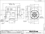 35N160Y345, Baldor, 5 Hp, 3450 Rpm, 1Ph, 60Hz, 56CZ, 3546LC, Tefc,