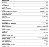 35N160Y345, Baldor, 5 Hp, 3450 Rpm, 1Ph, 60Hz, 56CZ, 3546LC, Tefc,