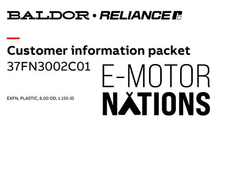 37FN3002C01, Baldor, External Fan, 37FN3002C01, Dia 6.000,Bore 1.1155,