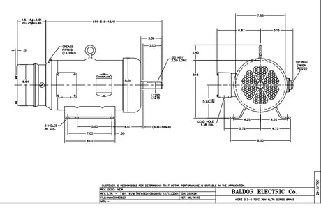 EBM3703Y, Baldor, Brake motors, 3Hp, 1750 Rpm, 230/460V,37F06Y02-B,213, - BRAKE MOTOR - BALDOR - electric motors - [product_tags]- motor electric - moteur électrique - moteurs - drive - replacement - venmar - hvac - méchoui - capacitor - condensateur - fan