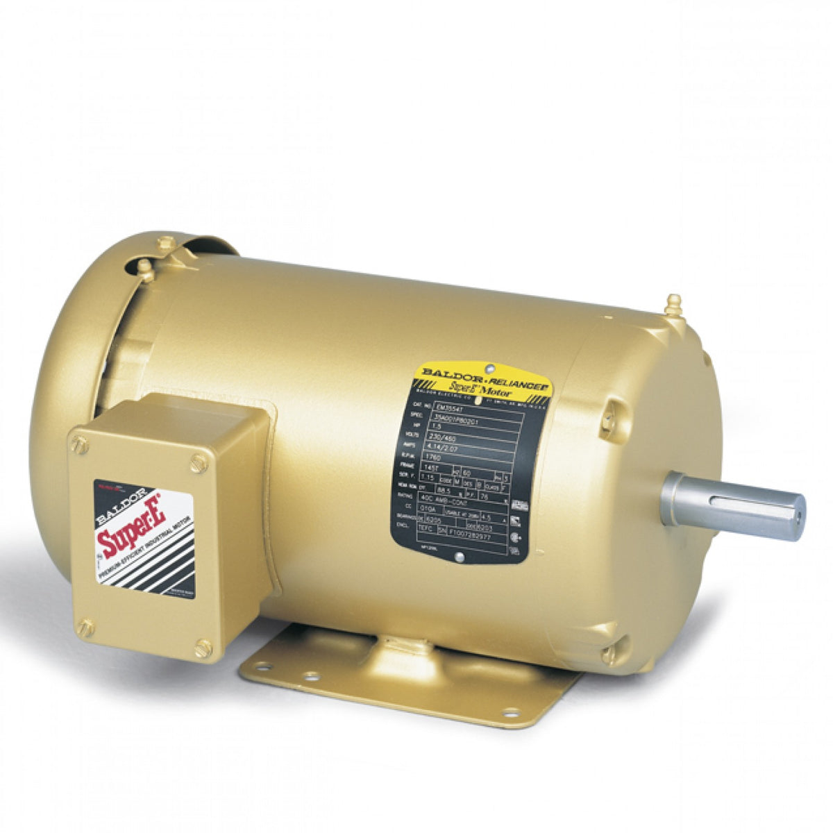 EM3545-G, Baldor, 1 Hp, 3600 Rpm, 230/460V, 35Z951Y474G1, Aegis Brush ...