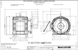 EM4316T-5, Baldor, 75 Hp, 1780 Rpm, 575V, Fr:365T, TEFC,Spec P36G3428,