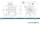 Emotornations, 5.5 Hp,1800 Rpm, 575,3Ph, Frame:112M, B35, Premium