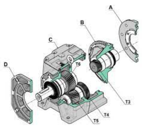 Varvel, RD33, Reducer 3 Stages, Input fr: 80-B5, Output B5(200MM),63:1,