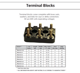 Electric Motor, Connection Terminal Block, 160 Amps, Length 115 MM, width 70 MM, Stud Dia 10 MM - ACCESSORIES MOTORS & PARTS - E-Motor Nations - electric motors - [product_tags]- motor electric - moteur électrique - moteurs - drive - replacement - venmar - hvac - méchoui - capacitor - condensateur - fan