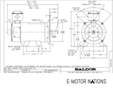 VDP3330, Baldor, 1/2 Hp, 1750 Rpm, 90VDC,TENV, 33-2644Z122,Round Body,