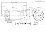 VDP3445,Baldor,1 Hp,1750 Rpm,90VDC,TEFC, 34-6244-3675G1, Round Body,