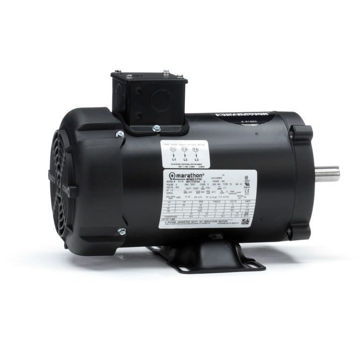 Y379, Marathon, 1 Hp, 1750 Rpm, 575V, 056H17F2020, TENV, 56C, MICROMAX - Micromax - MARATHON - electric motors - [product_tags]- motor electric - moteur électrique - moteurs - drive - replacement - venmar - hvac - méchoui - capacitor - condensateur