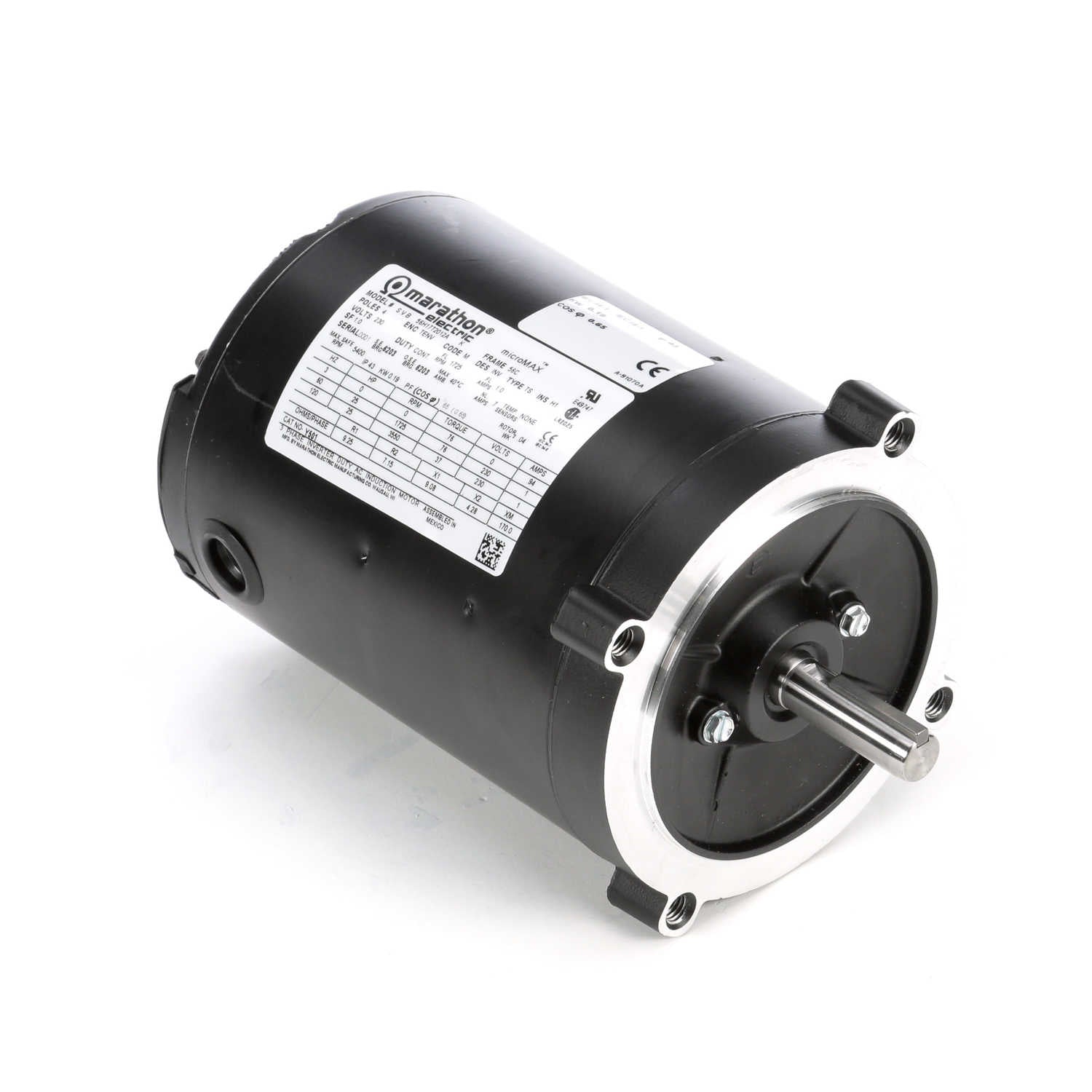 Y374, Marathon, 1/2 Hp, 1750 Rpm, 230/460V, 056H17T2018, TENV, 56C, MICROMAX - Micromax - MARATHON - electric motors - [product_tags]- motor electric - moteur électrique - moteurs - drive - replacement - venmar - hvac - méchoui - capacitor - condensateur