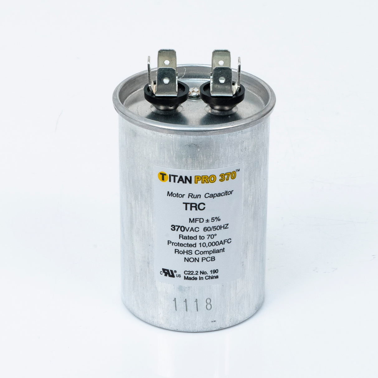 TRC7.5, Packard, 7.5 uF 370vac, Round, PRC7.5, Capacitor running, - ACCESSORIES MOTORS & PARTS - TITIAN - electric motors - [product_tags]- motor electric - moteur électrique - moteurs - drive - replacement - venmar - hvac - méchoui - capacitor - condensateur - fan